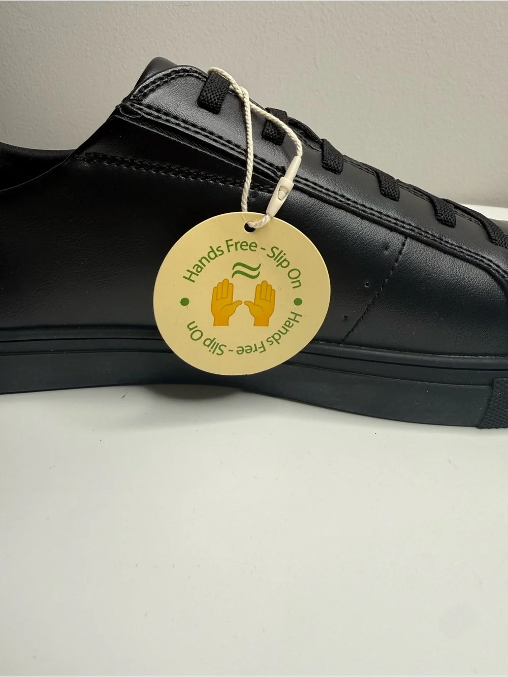 Marc Joseph Black Leather Slip-On Style Sneakers Black Vegan Napa Leather, 10